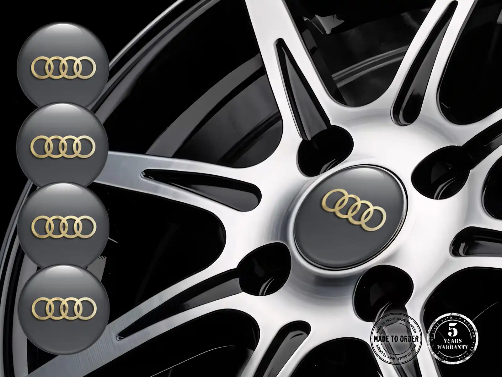 Audi Adesivi Cerchio Logo Design Silicone Custom